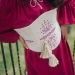 Corset boem din cânepă și in – brodat cu motive tradiționale românești